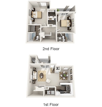 Floor Plan - 2 Bedroom 2 Bathroom La Montana