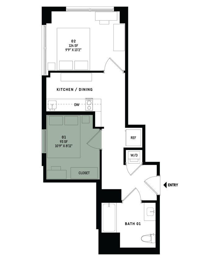 Floor Plan - Co-Living B9-Bedroom 1