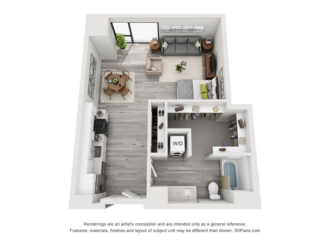 The Glenn - A9a - 0x1 - 1 Beds - 1 Baths - 690 Sq. ft. - A9a