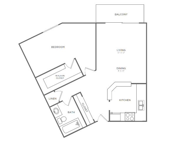 1 Bedroom 1 Bathroom A3r | from 834 sq ft - A3