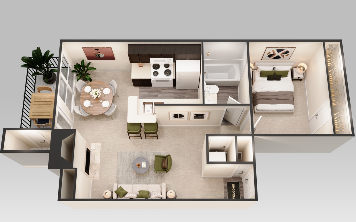 A1 - 1 Bedroom 1 Bath