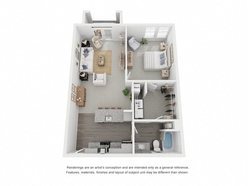 Floor Plan - A1D Balcony