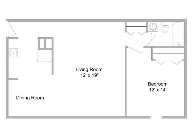 Floor Plan - One Bedroom Deluxe
