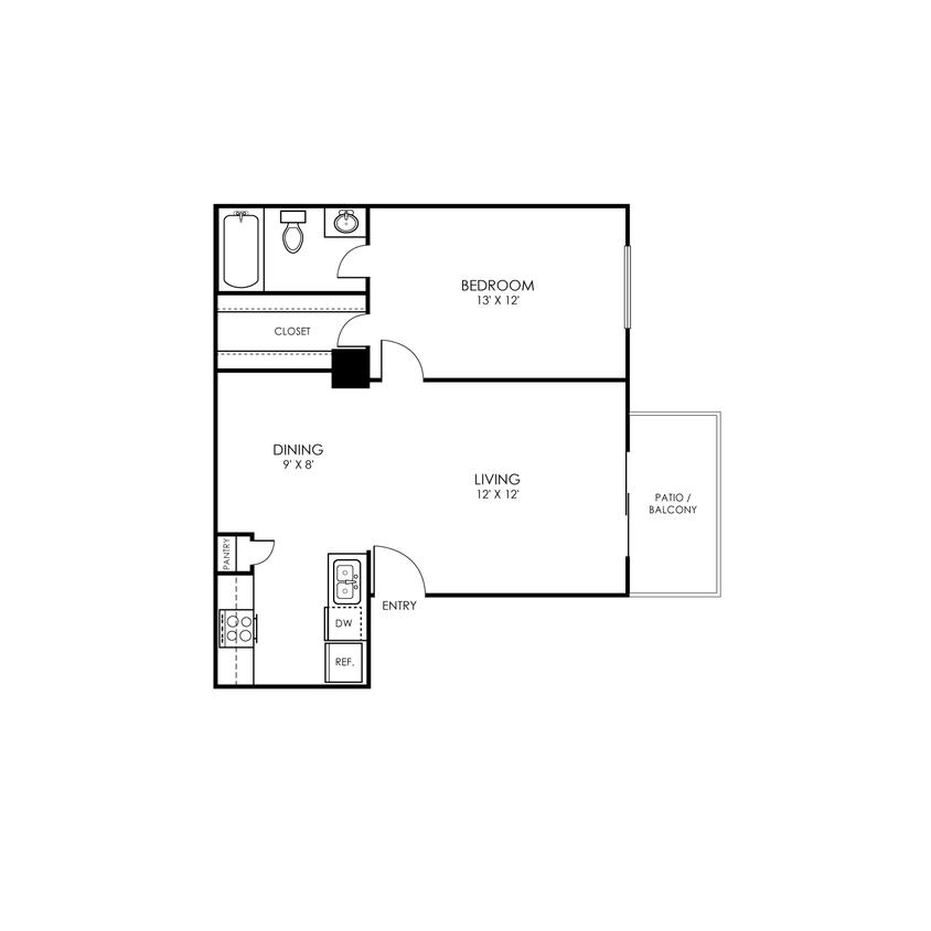 Argyle-FloorPlans_A1-1B1B-536SF.png - 1 Bedroom 1 Bath