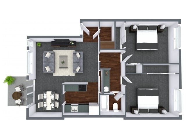 Floorplan - Two Bedroom - F Plan