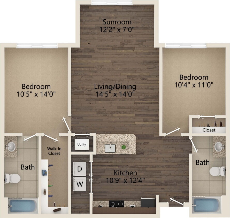 Floor Plan - Dilworth with sunroom