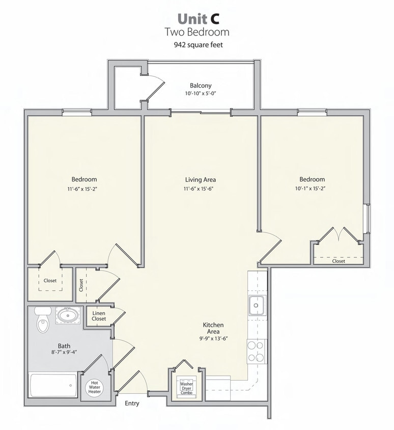 Floor Plan - 2 Bedroom C
