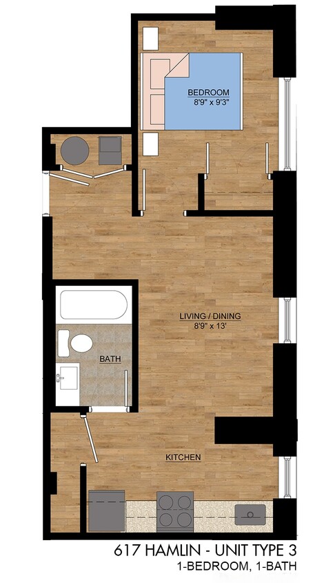 Brookland Place - 1 Bedroom, 1 Bath, 510 sq. ft. - 1 Bedroom