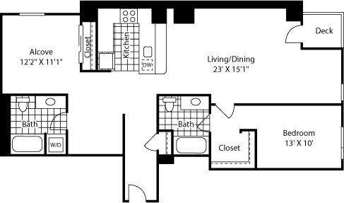 Floor Plan - 2 Bed 715-2315 NE
