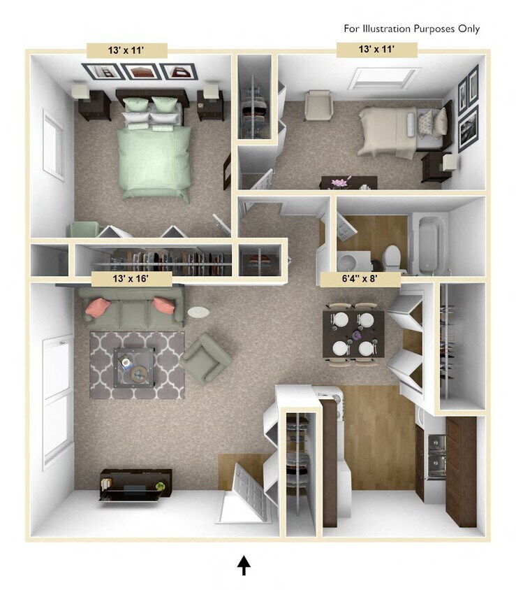 Floor Plan - Two Bedroom Heritage