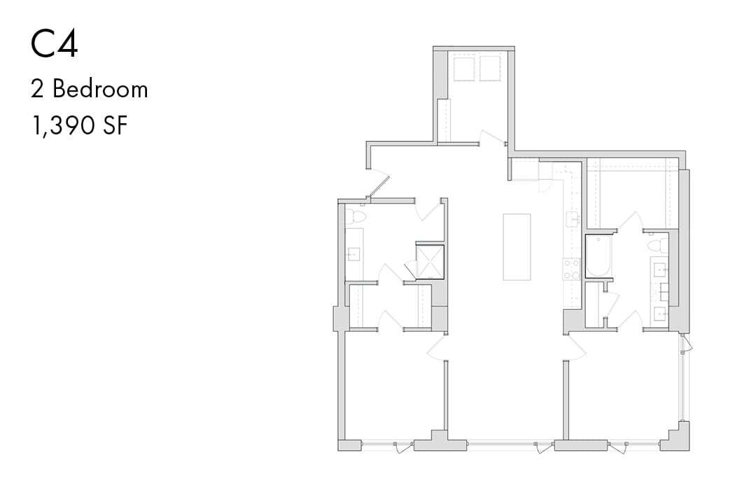 Floor Plan - C4 2 Bedroom