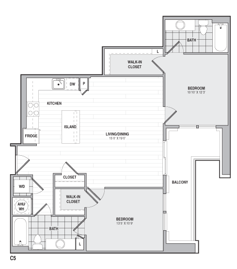 Floor Plan - 2Bed/2Bath-C5