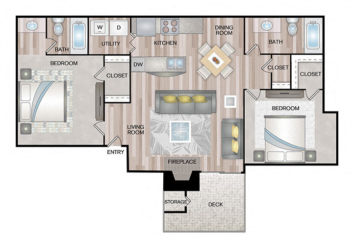 Floor Plan - Two Bedroom