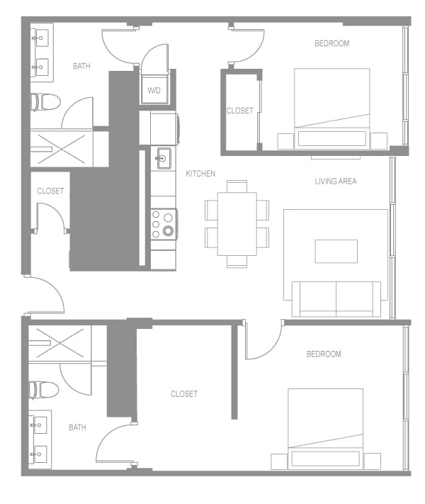 Floor Plan - Navona Two Bedroom Flat C Palazzo