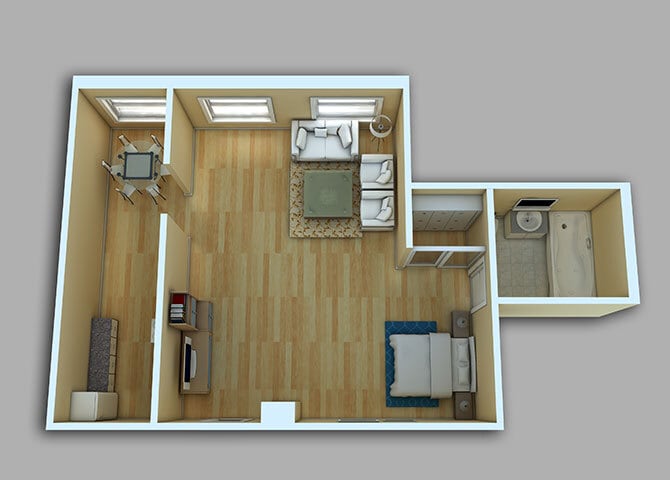 Floor Plan - Studio #206-706
