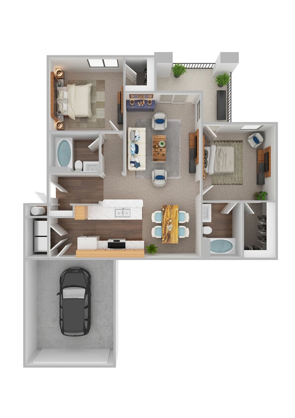 Floor Plan - The Napa w/ 1-Car Attached Gar