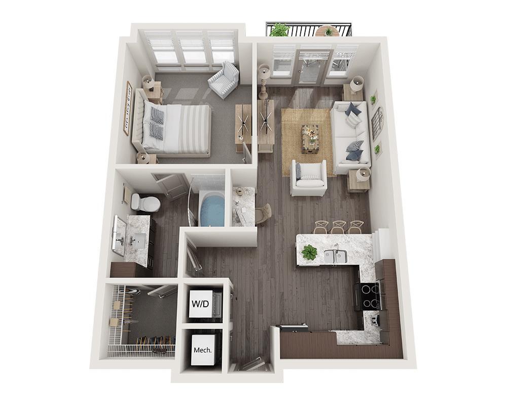 Floor Plan - One Bedroom A1P