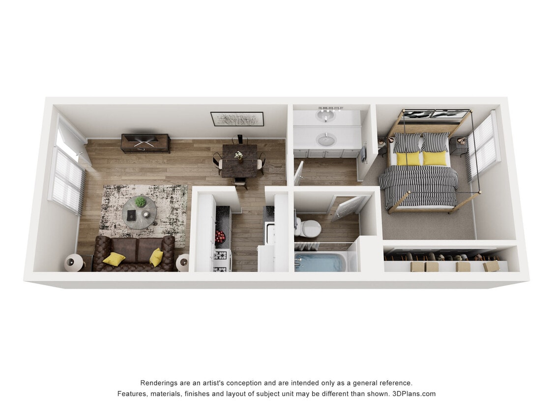Floor Plan - 1 Bedroom