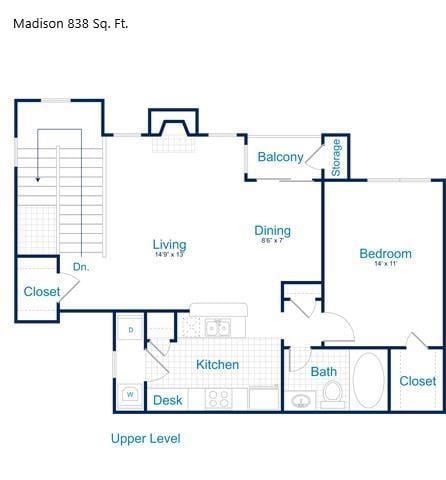 Floor Plan - A1C - Madison (Upper)