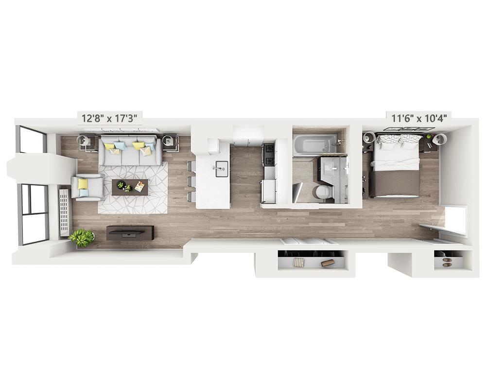 Floor Plan - Studio w/Home Office R