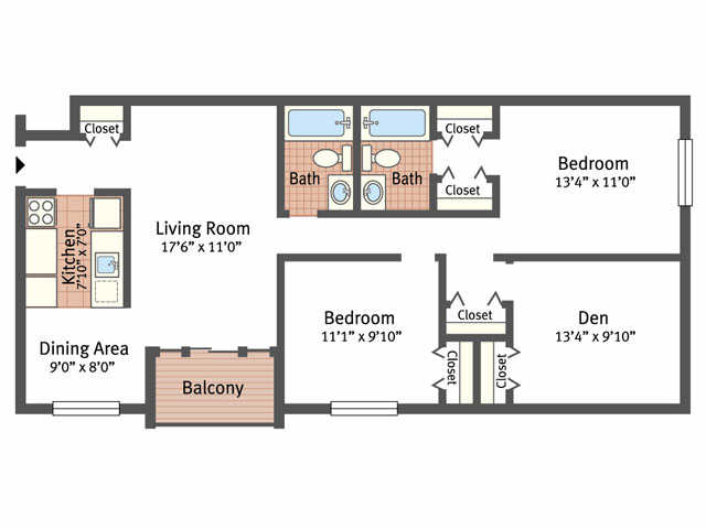 Two Bedroom/Den / 2 bath - Two Bedroom / Den