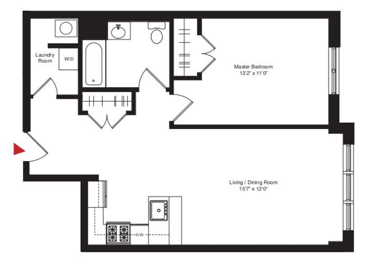 1100 Jefferson Street/1101 Madison Street - aa2 1 Bed/1Bath