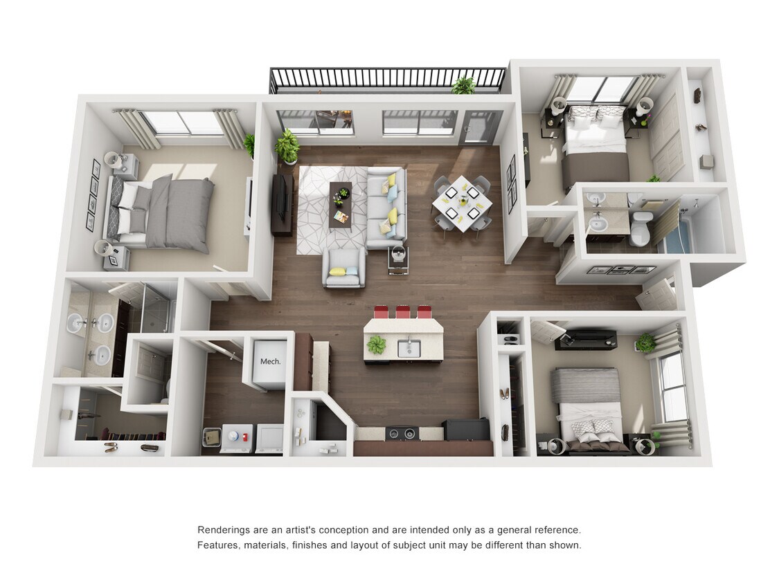 Floor Plan - 3X2 Roosevelt