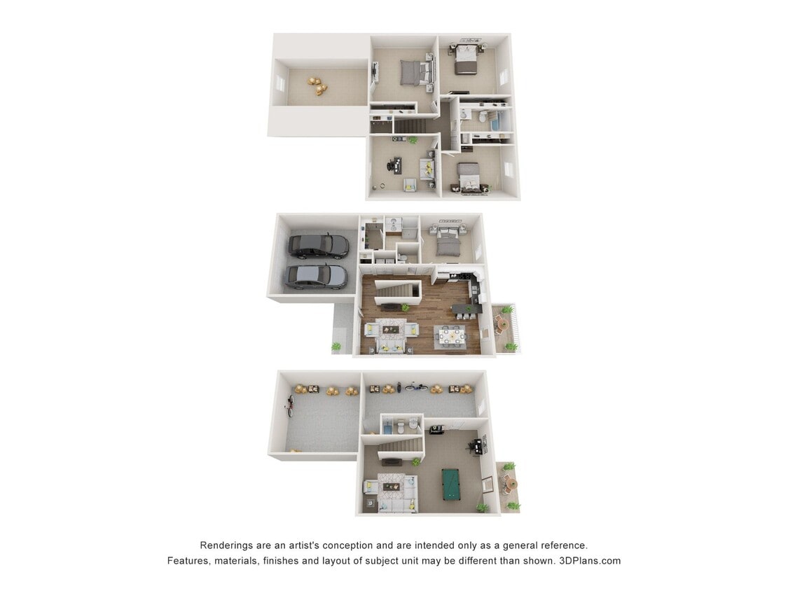 Floor Plan - Justin - 4bed/3.5 bath 2,820sqft - 