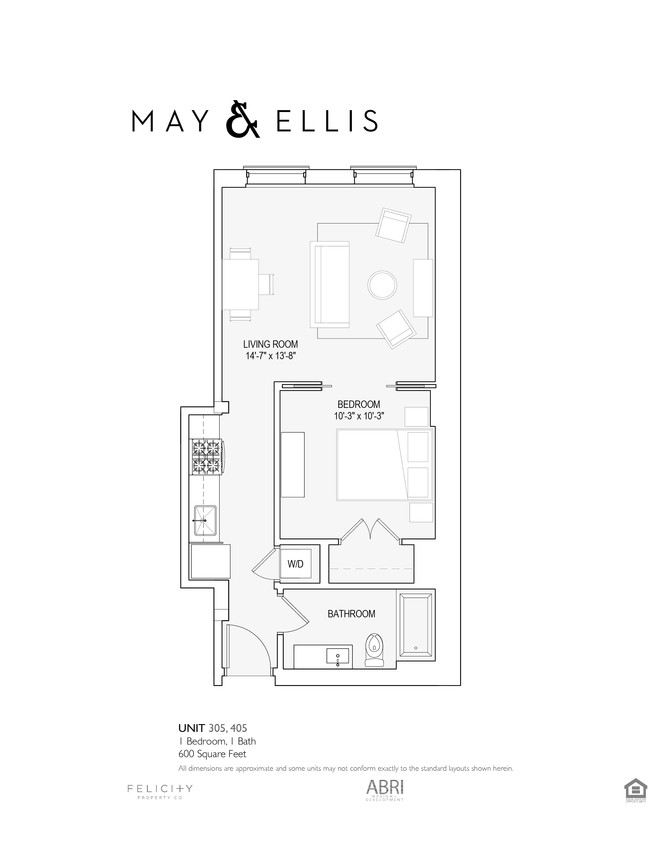 Floor Plan - Apt 501- 1 Bedroom