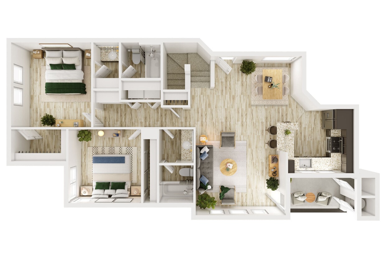 Floor Plan - 2BD 2BTH G5