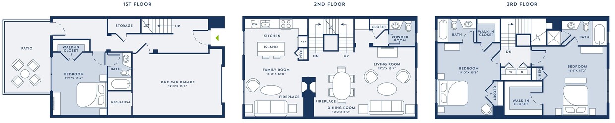 Floor Plan - 3 Bed/3.5 Bath-Townhouse-TH4537