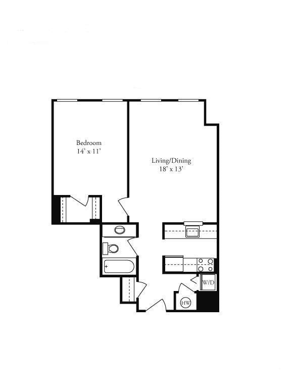 1D - 1 Bedroom - 1D 