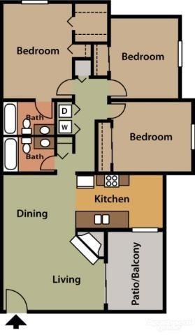 Floor Plan - 3x2 LR