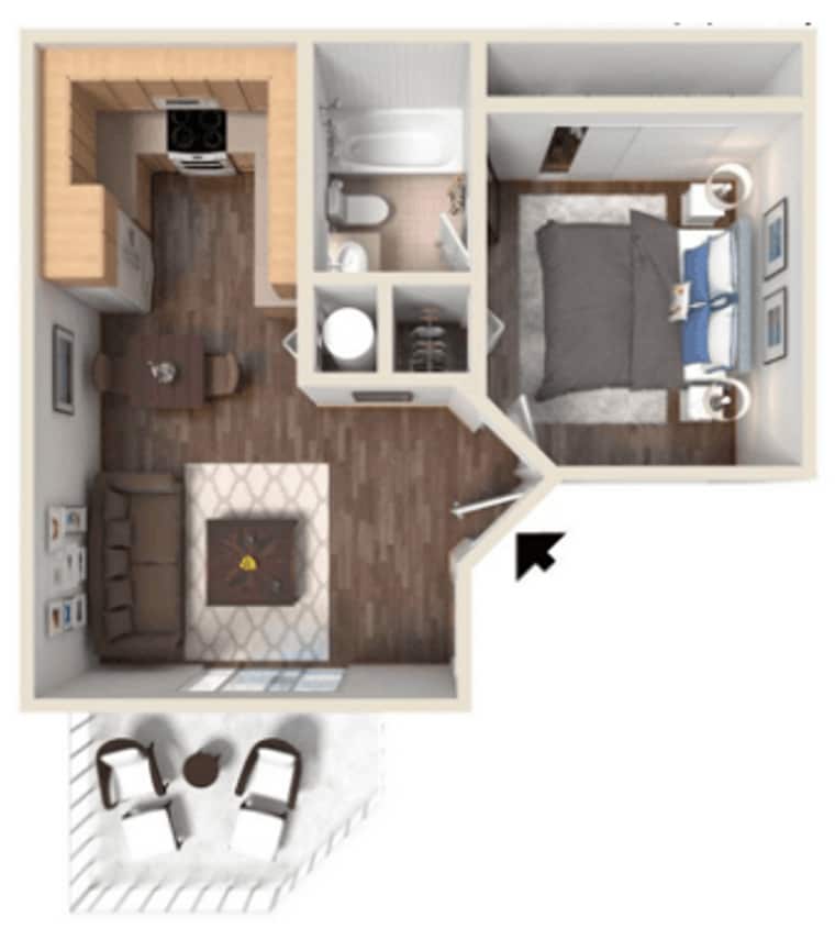 Floor Plan - Hurry in !! 1 month free on a 12 month lease 