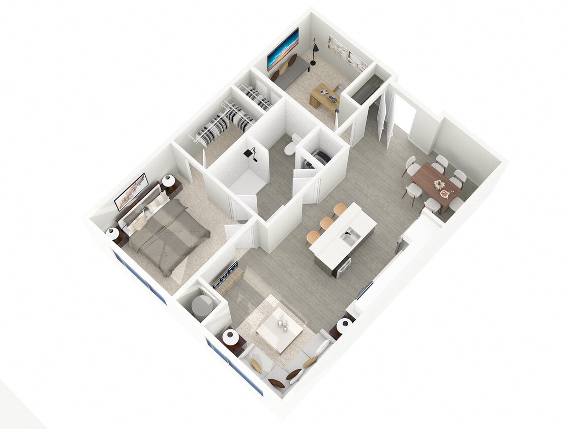 Floor Plan - 1 Bedroom Den