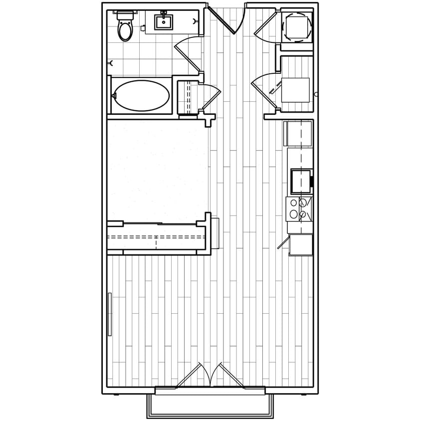 Floor Plan - 0x1 565 sqft