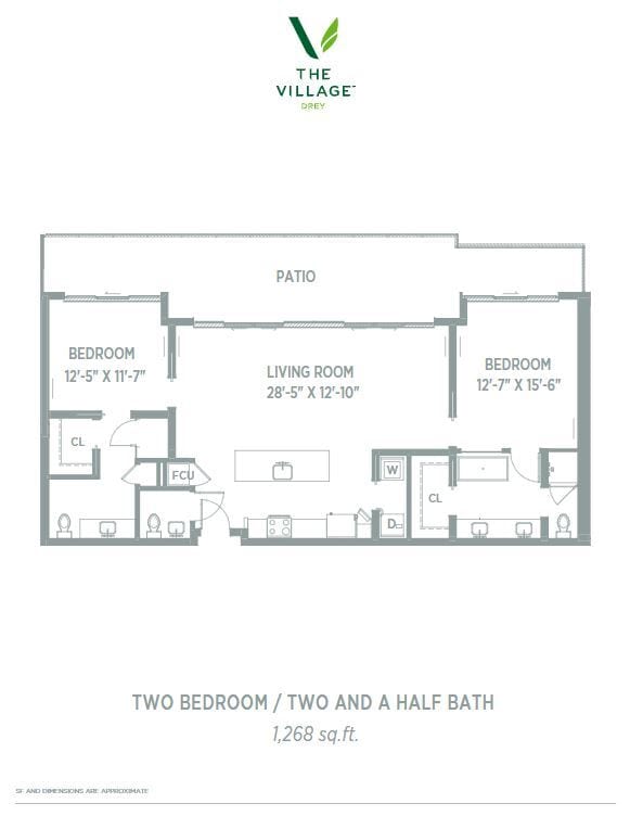 Drey 1268 SF - Two Bedroom Penthouse