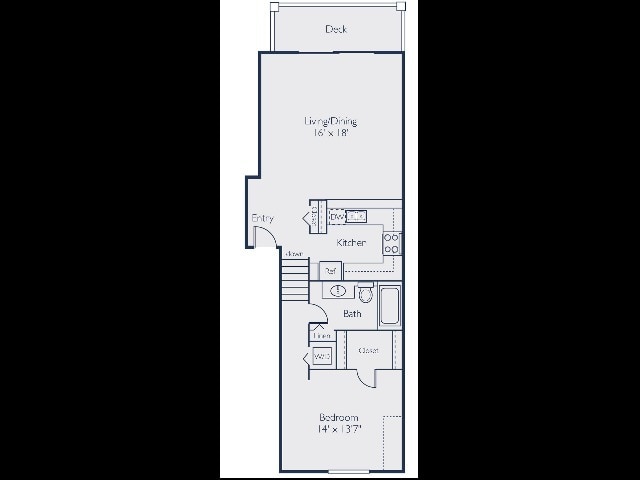 One Bedroom One Bath (818 SF) - One Bedroom One Bath (818 SF)