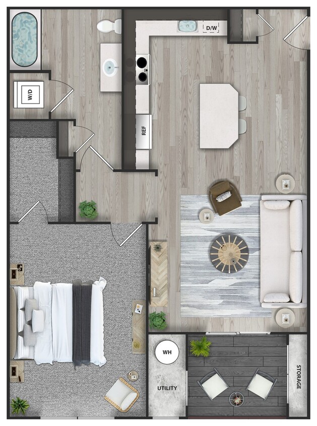 Park Hill 4000 - 1 Bed, 1 Bath, Ash (A1) - 794sqft.jpg - Ash (A1)