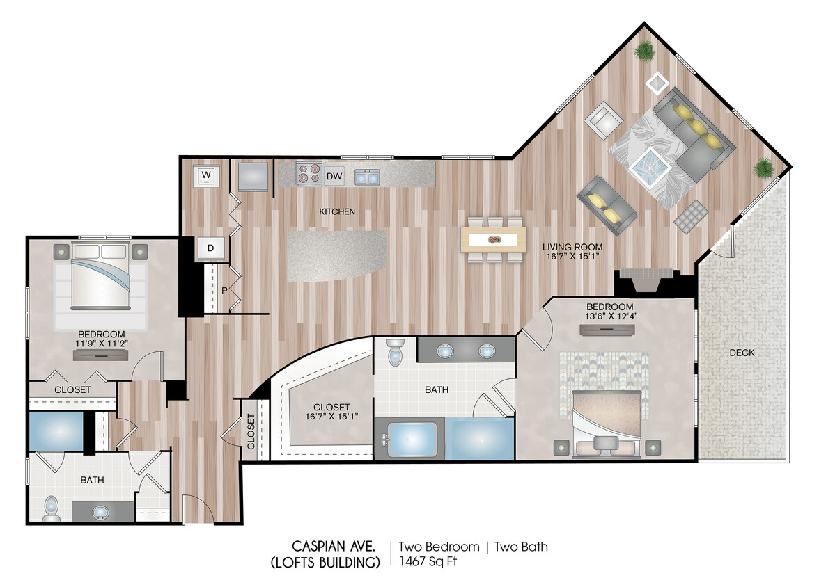 1467 Square Feet - Caspian Ave (Lofts Building)