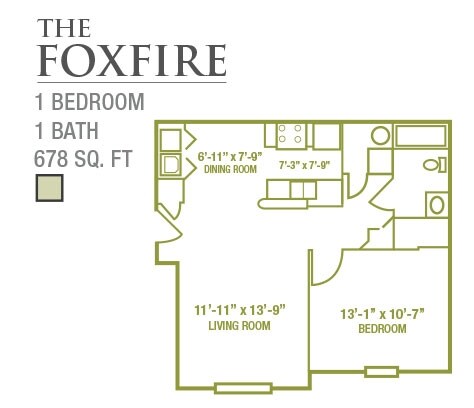 The Foxfire - One Bedroom, One Bath A