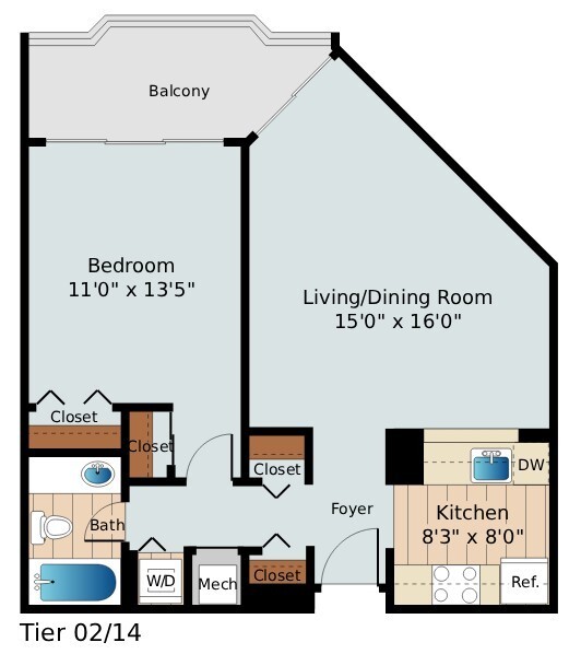 Floor Plan - 1B1C