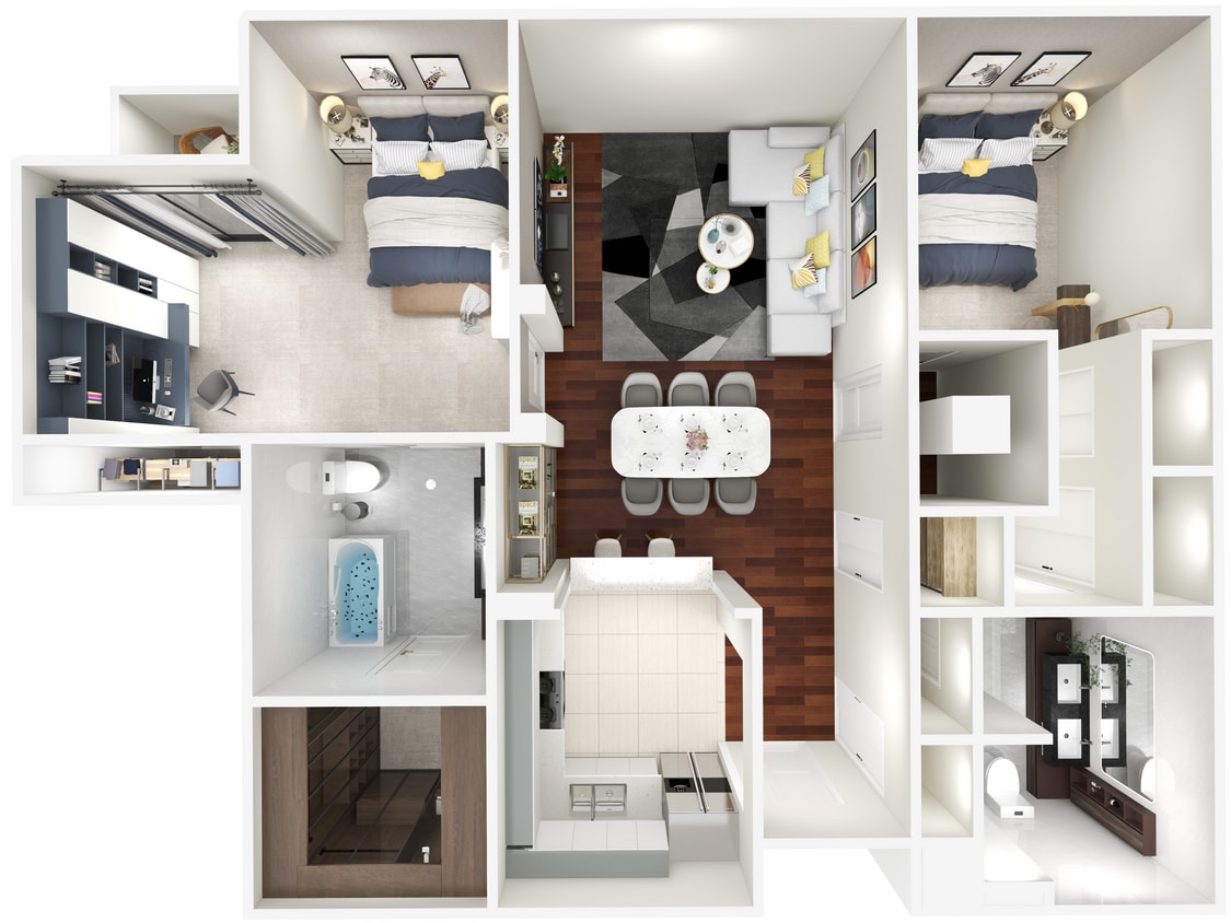 Floor Plan - 2x2