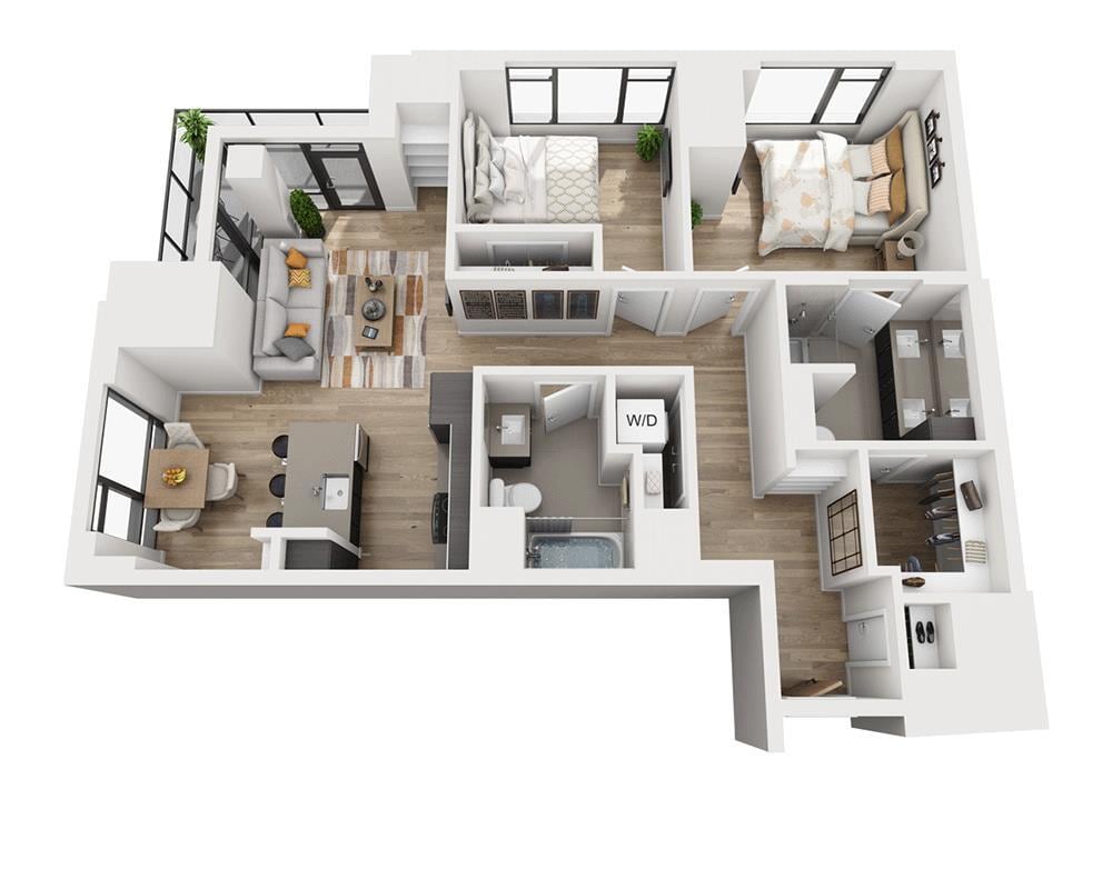 Floor Plan - Two Bedroom B2AA