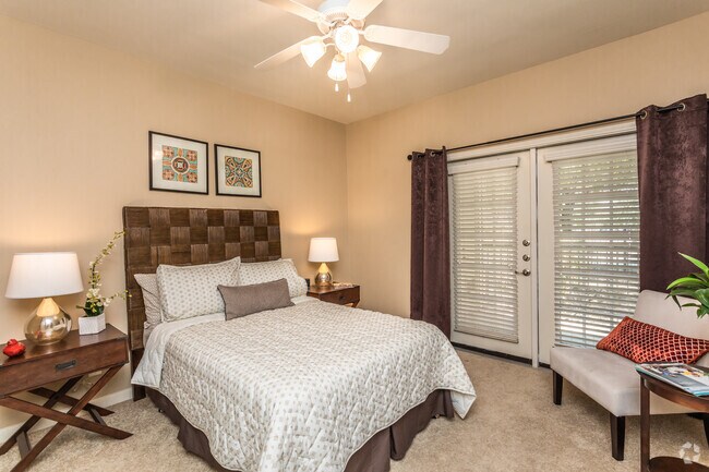 1BR, 1BA - 610SF Bedroom - Carmel Apartments