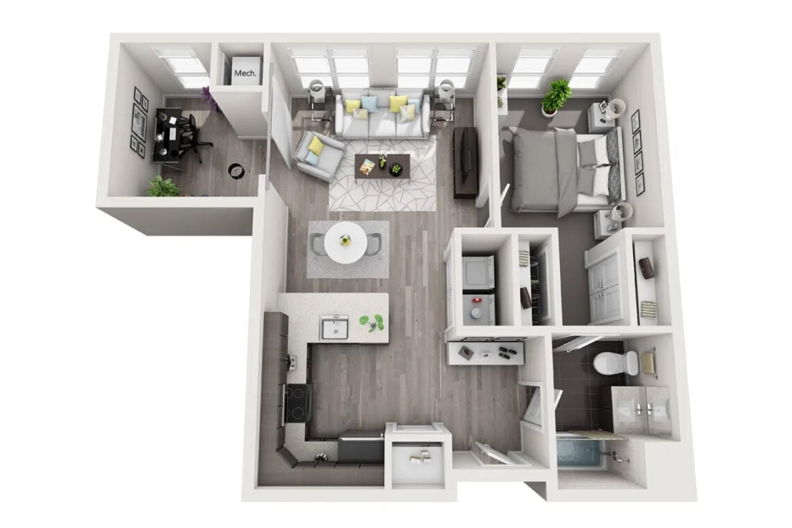 Floor Plan - 1 Bedroom B