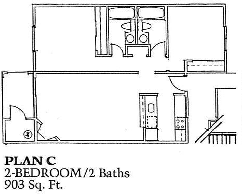 C - 2 Bedroom 2 Bath - 2x2 A