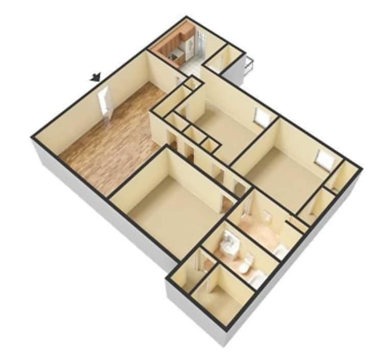 Floor Plan - The LaPalma 3x2