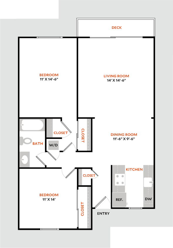 Floor Plan - Plan 2BR