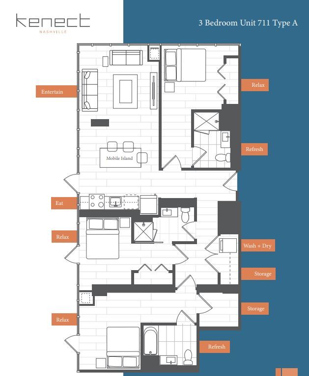Floor Plan - 1BR/1BA Roommate Share